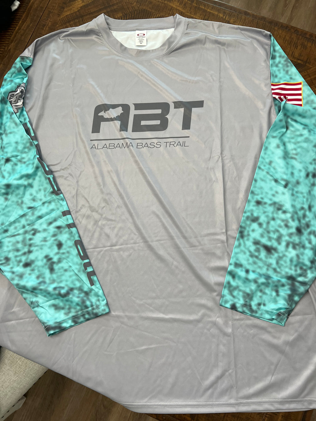 Grey Team Jersey with green sleeve
